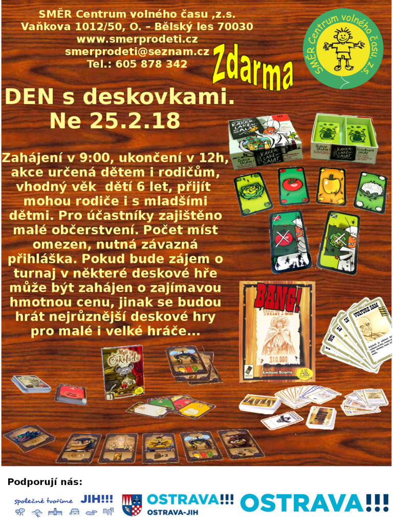 den s deskovkami leden 18